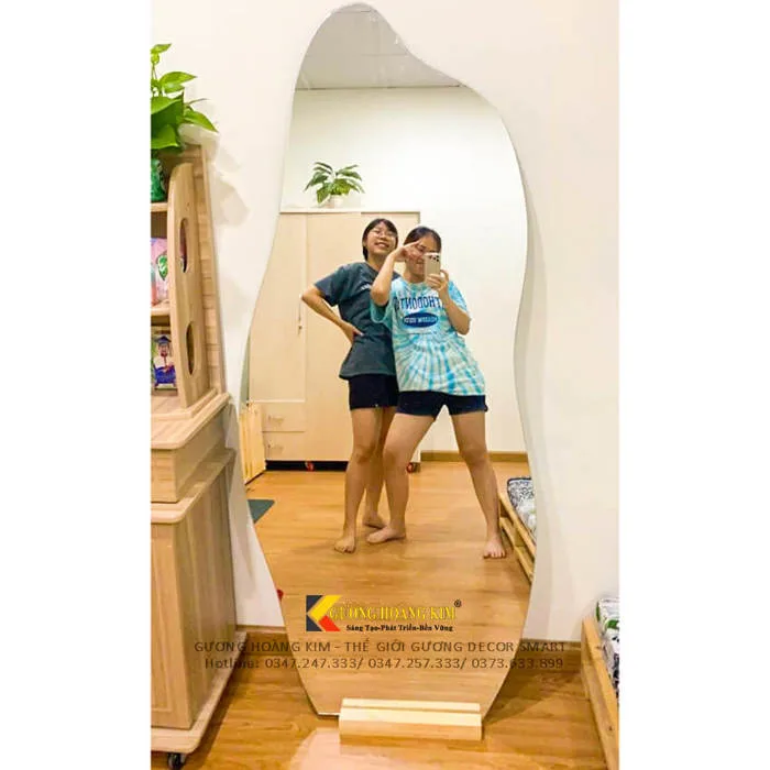 Gương Soi Toàn Thân Hình Hạt Đậu Dựa Tường Treo Tường – Guonghoangkim  Mirror HK-5008