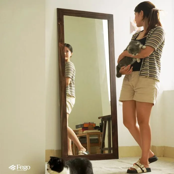 Gương toàn thân treo tường / Gương đứng decor kèm chân kệ