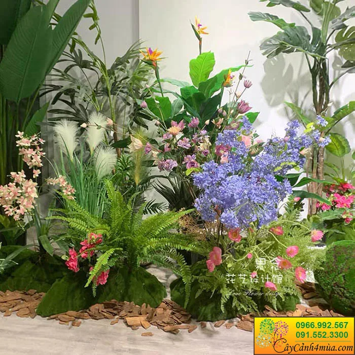 Cây - Hoa giả Decor phòng khách