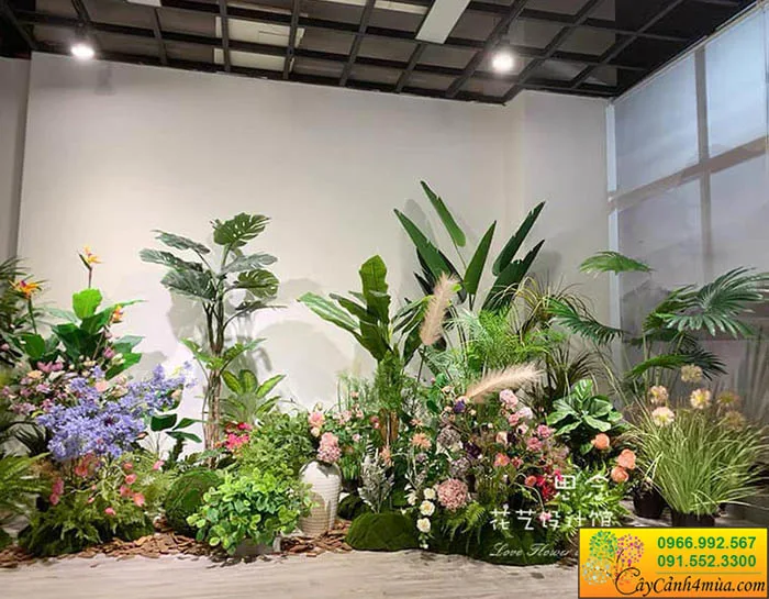 Cây - Hoa giả Decor phòng khách