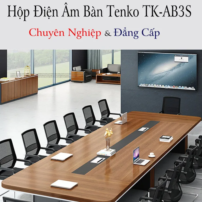 Hộp Điện Âm Bàn Cho Phòng Họp, làm Việc 3 Module Tenko