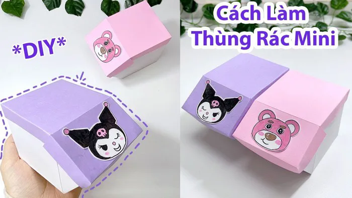 Làm hộp đựng đồ decor bàn học/làm thùng rác mini/ Liam Channel