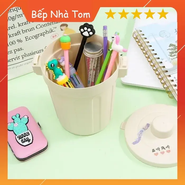 Thùng Rác Mini Để Bàn Học Làm Việc Có Nắp Đậy Thùng Rác Mini Màu Mặc Định -  Lazada | Lazada Việt Nam
