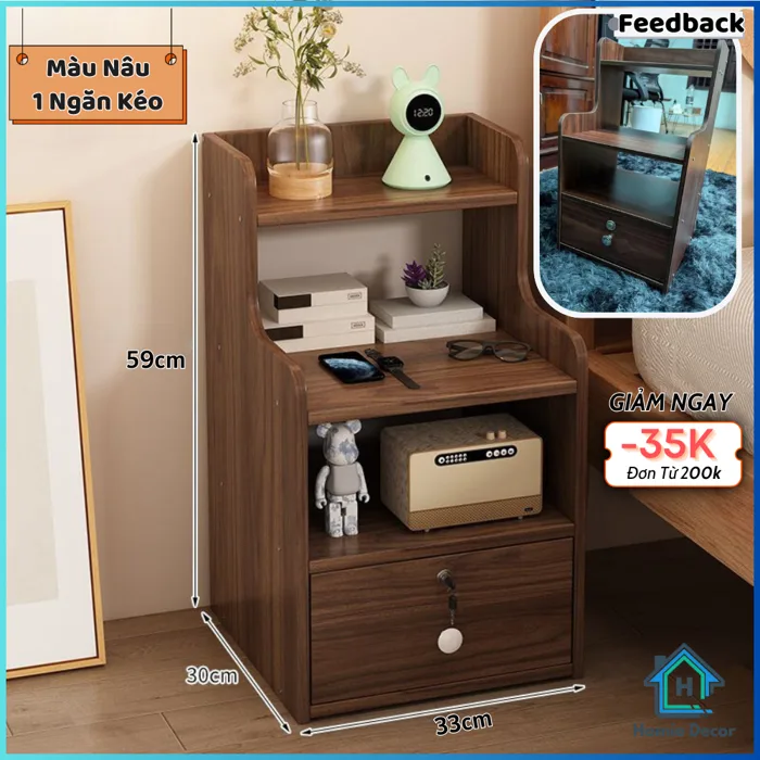 Tủ đầu giường có khóa, kệ để đầu giường, tab đầu giường decor, táp đầu giường - Homie Decor Tủ đầu giường có khóa, kệ để đầu giường, tab đầu giường decor, táp đầu giường - Homie Decor