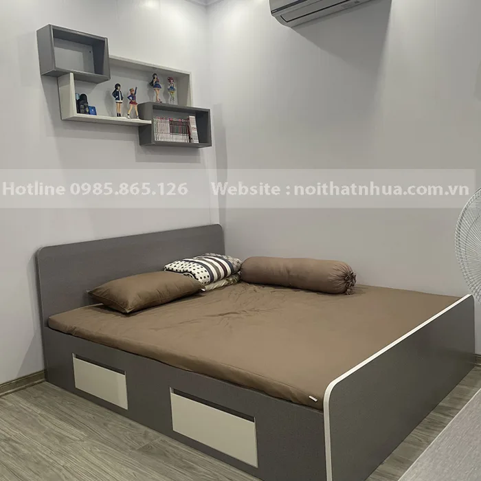 Giường nhựa có decor đầu giường - Tunhuahanoi.com Giường nhựa có decor đầu giường - Tunhuahanoi.com