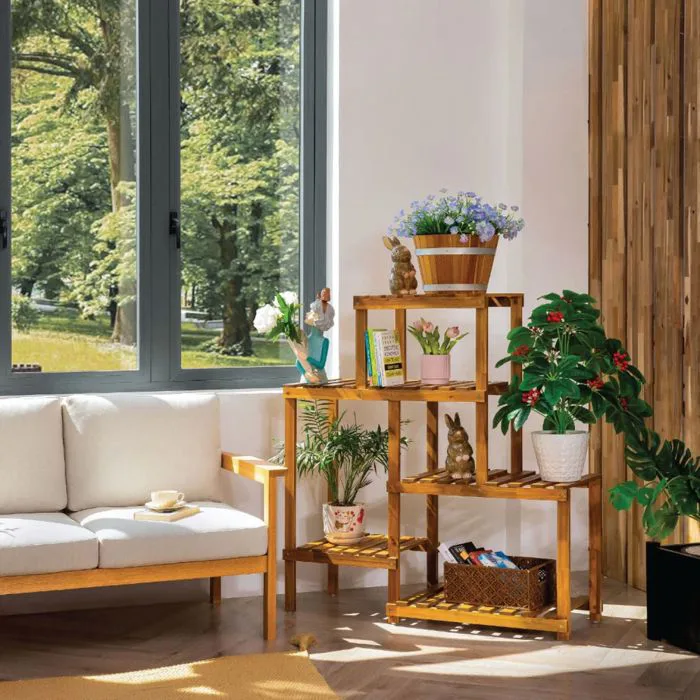 Kệ Gỗ Nhiều Tầng Decor - Multi-tiered Wooden Shelf Decor