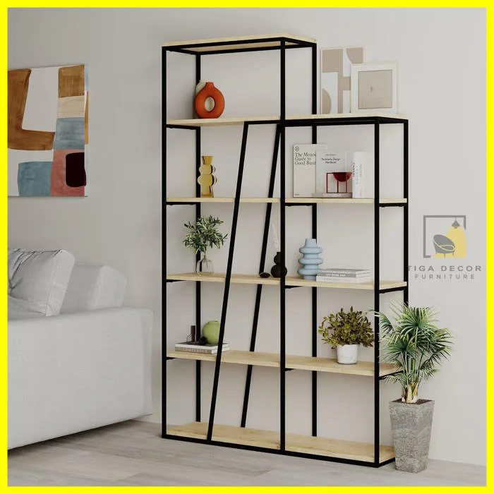 Kệ Sách Khung Sắt Decor Trang Trí Phòng Làm Việc | Kệ Bếp - Tiga Decor