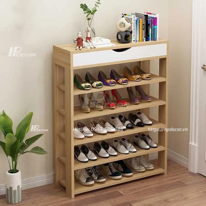 Giá để giày dép bằng gỗ nhiều tầng KDG-02 - HPdecor