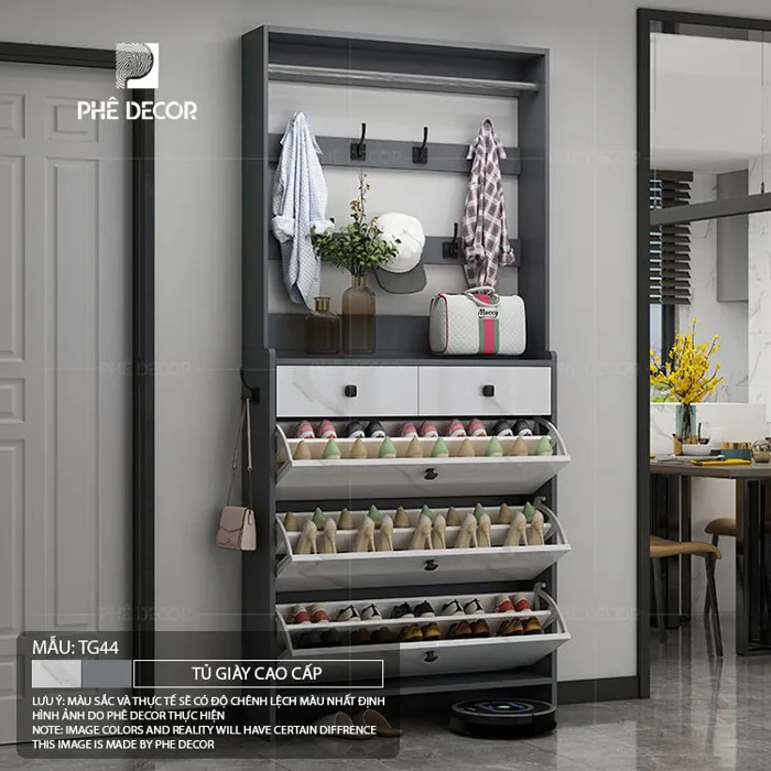 Tủ Giầy Kết Hợp Kệ Trang Trí - TG44