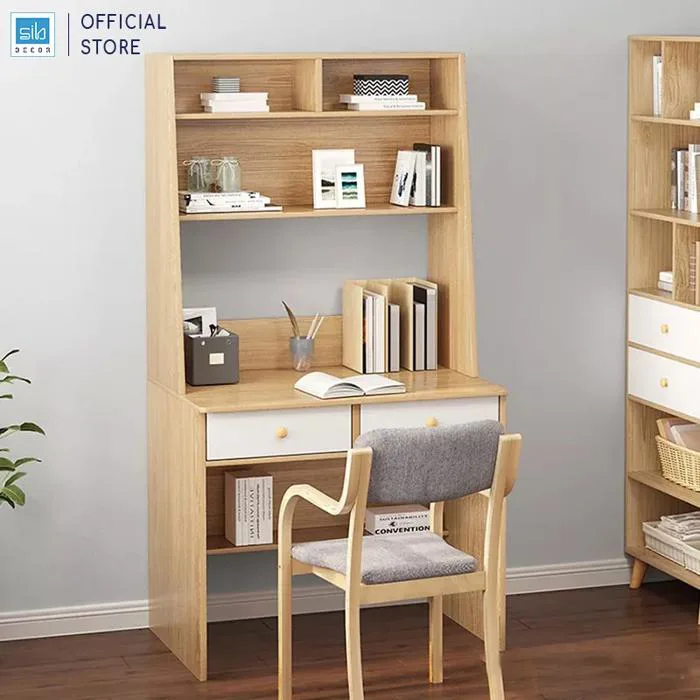 Bàn Học Đơn Giản Kèm Kệ Sách Cho Học Sinh, Sinh Viên BLV10