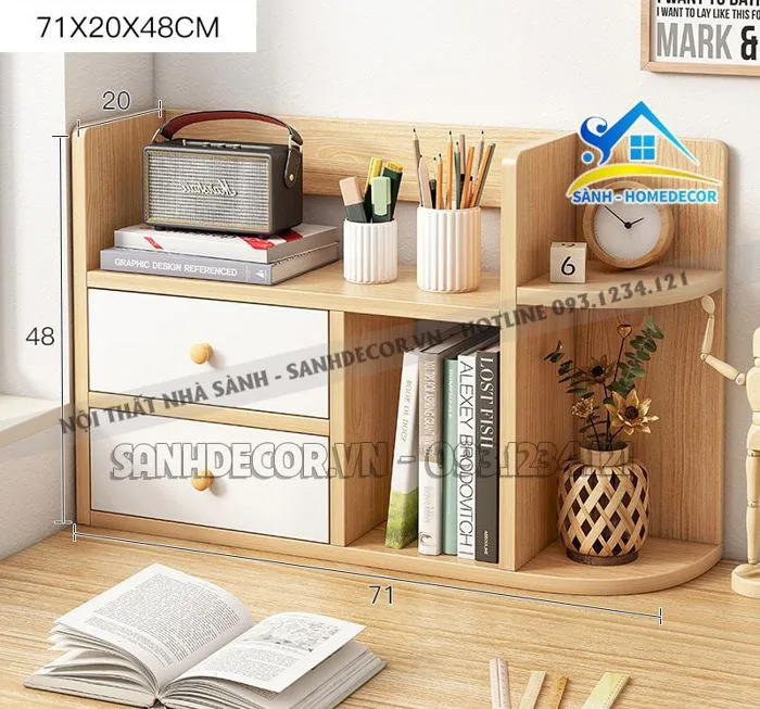 Kệ Sách Mini Để Bàn Mẫu Nhỏ - Ks02 – Sành decor