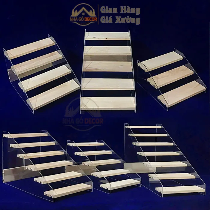 Kệ gỗ mica để bàn giá tốt tại xưởng. Cung cấp sỉ lẽ - khắc logo yêu cầu