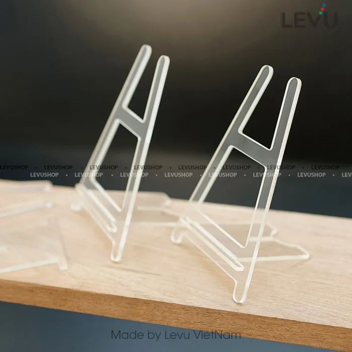 Kệ mica trong suốt để bàn mini lắp ghép • LEVUSHOP