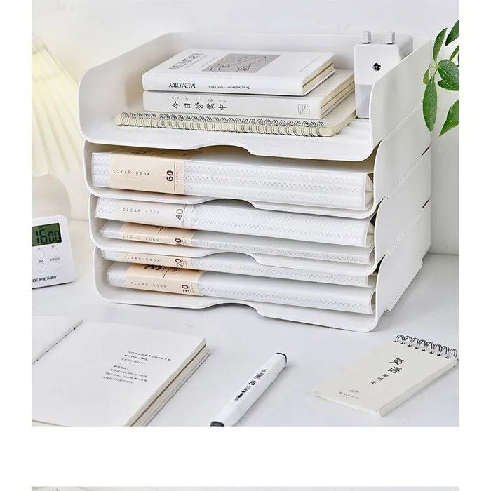 Khay nhựa trong suốt kệ đựng tài liệu a4 văn phòng xinh xắn giá đựng sách  để bàn decor bàn học | Shopee Việt Nam
