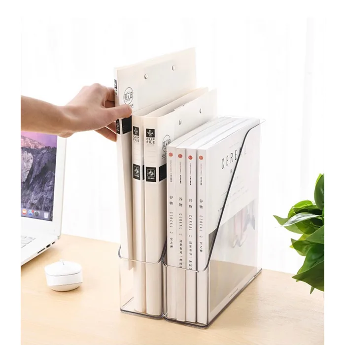 Khay Nhựa Trong Suốt Kệ Đựng Tài Liệu A4 Văn Phòng Xinh Xắn Giá Đựng Sách  Để Bàn Decor Bàn Học Kệ Đựng Sách Để Bàn