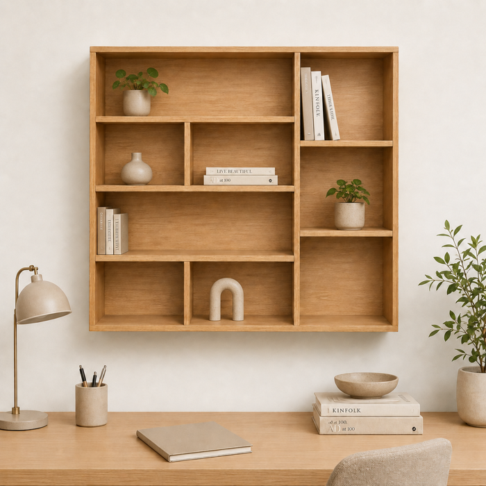 Kệ sách treo tường gỗ công nghiệp KTT09 – Các mẫu kệ sách treo tường đẹp,  giá sách học sinh giá rẻ