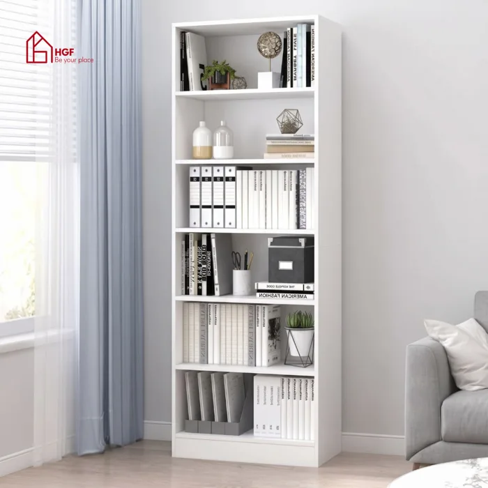 Kệ sách đứng nhiều tầng, Kệ decor ILA HGF 3 - 6 tầng, gỗ MDF,  61x30x102/134/165/197cm, KS001 | Shopee Việt Nam