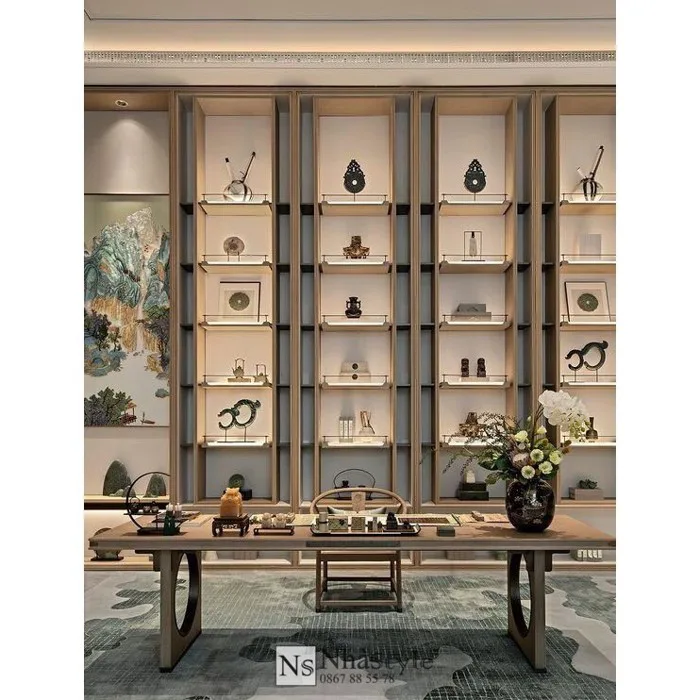Kệ sách decor sảnh 003S – Nhà Style