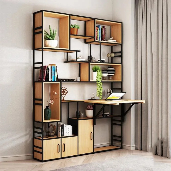 Kệ sắt liền bàn học gấp gọn KS13 | Chân bàn POKA