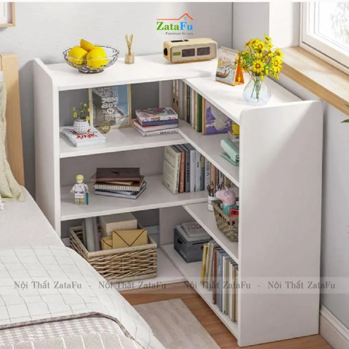 Kệ sách gỗ xoay gấp gọn hiện đại cho phòng ngủ của bé KTT-61 | ZataFu