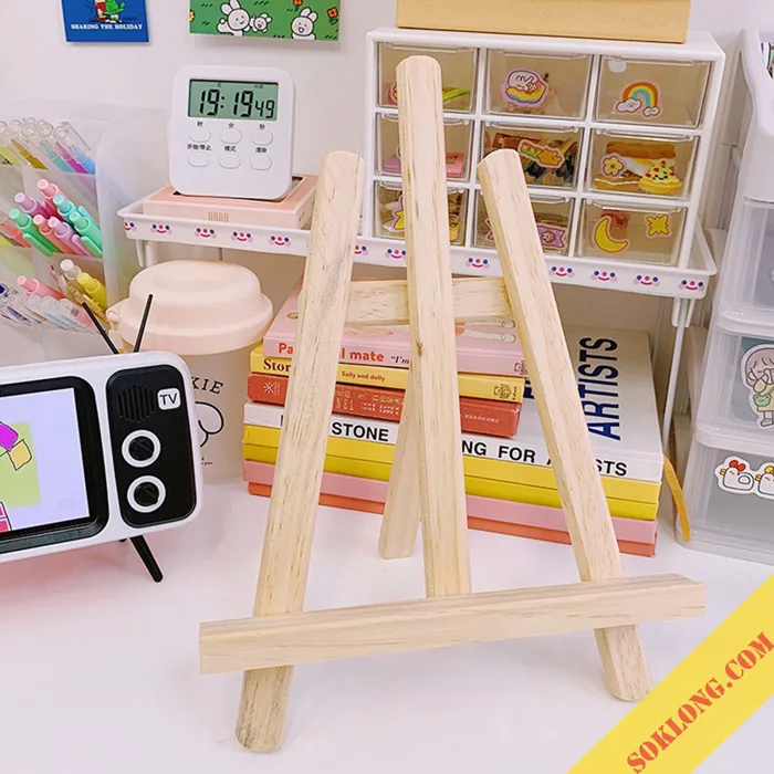 Giá đỡ gỗ để bàn gấp gọn K16, kệ đọc sách ipad điện thoại tiện lợi – Sổ Klong