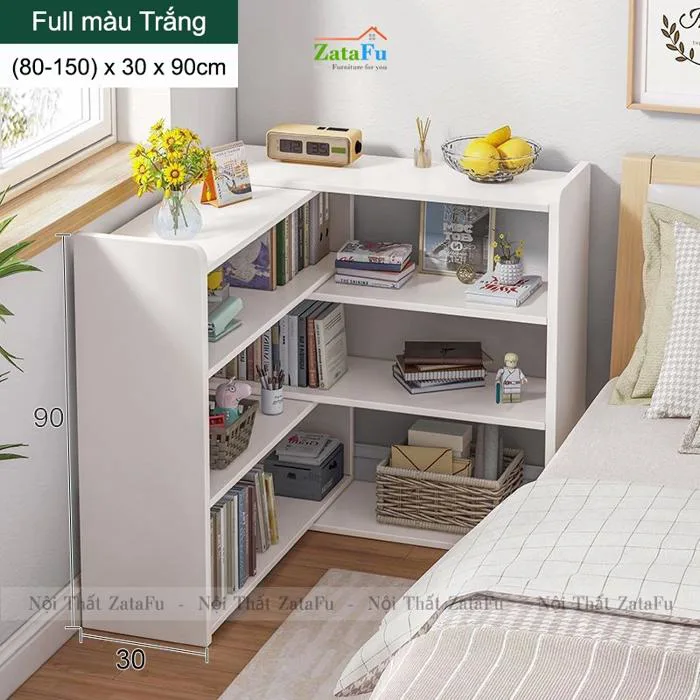 Kệ sách gỗ xoay gấp gọn hiện đại cho phòng ngủ của bé KTT-61 | ZataFu