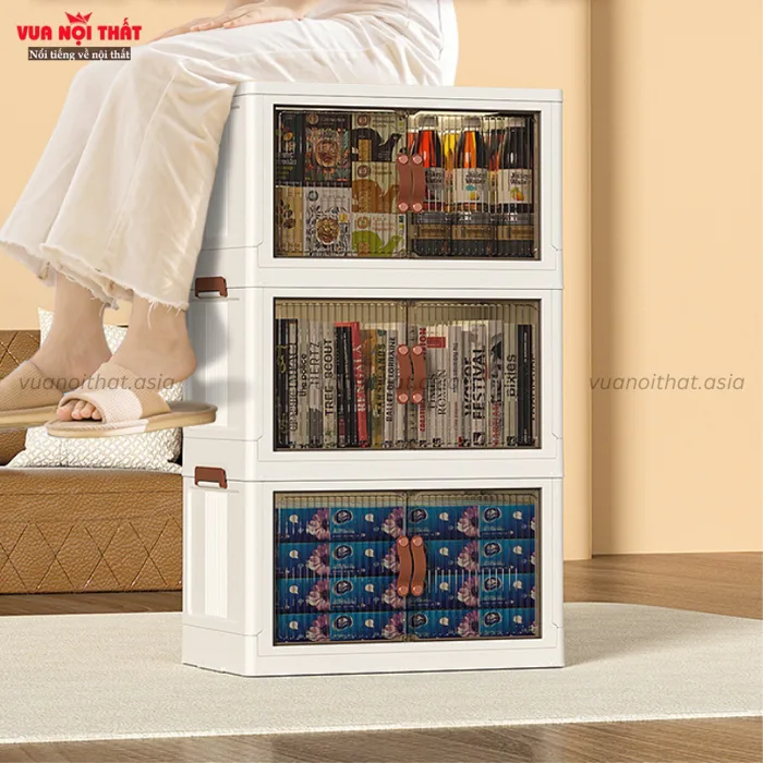 Tủ nhựa để đồ gấp gọn thông minh GD21 nhập khẩu | Vuanoithat