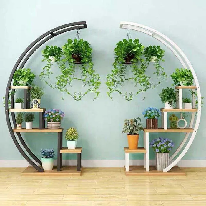 Kệ sắt trang trí Decor hình tròn 2 vế TR268 | Nội Thất Hữu Bằng