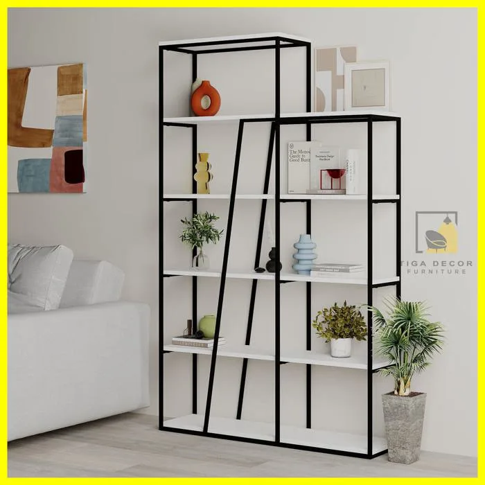 Kệ Sách Khung Sắt Decor Trang Trí Phòng Làm Việc | Kệ Bếp - Tiga Decor