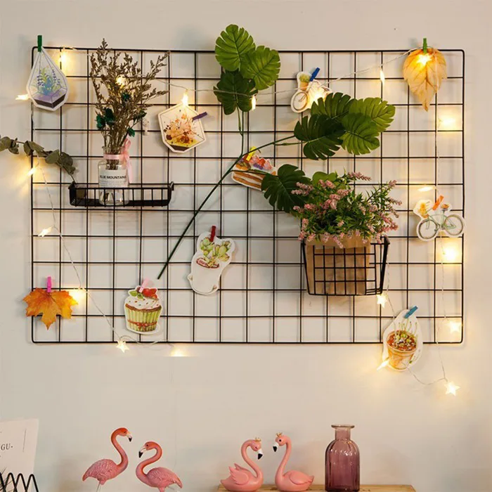 Khung Lưới Thép Trang Trí Phòng Ngủ, Tấm Lưới Decor Góc Học Tập Quán Cafe  Siêu Xinh - Tặng Kèm Đinh Treo