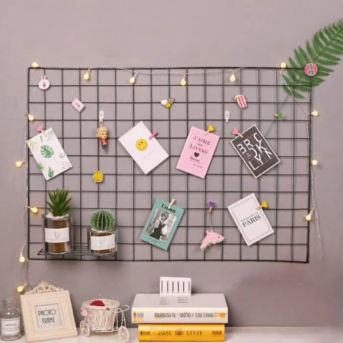 Khung Lưới Thép Trang Trí Phòng Ngủ, Tấm Lưới Decor Góc Học Tập Quán Cafe  Siêu Xinh - Tặng Kèm Đinh Treo