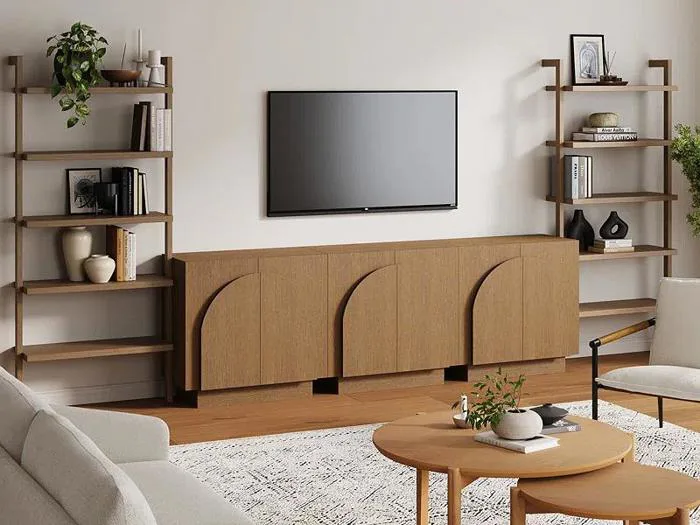 Kinh nghiệm thiết kế kệ tivi kết hợp giá sách đẹp, tiện nghi