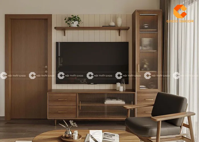 Kinh nghiệm thiết kế kệ tivi kết hợp kệ sách đẹp, độc đáo