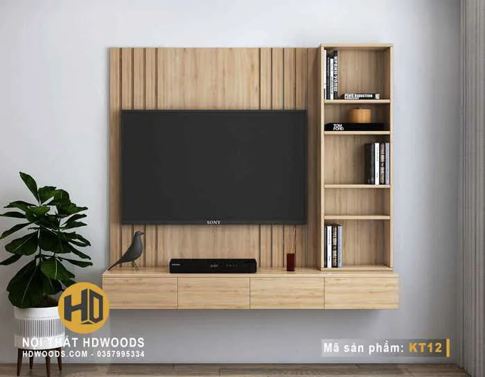 Kệ Tivi Treo Tường KT12 | Kệ Tivi Hiện Đại, Tinh Tế | Nội Thất HDWoods