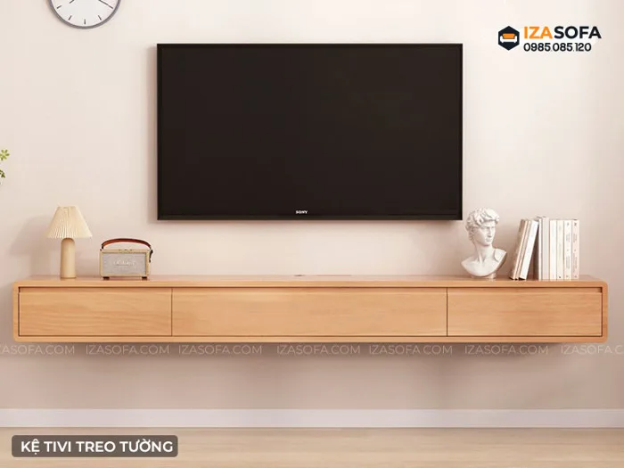 36+ Mẫu kệ tivi treo tường phòng khách đẹp giá rẻ 2026 • IZA SOFA