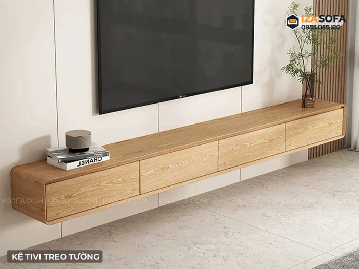36+ Mẫu kệ tivi treo tường phòng khách đẹp giá rẻ 2026 • IZA SOFA