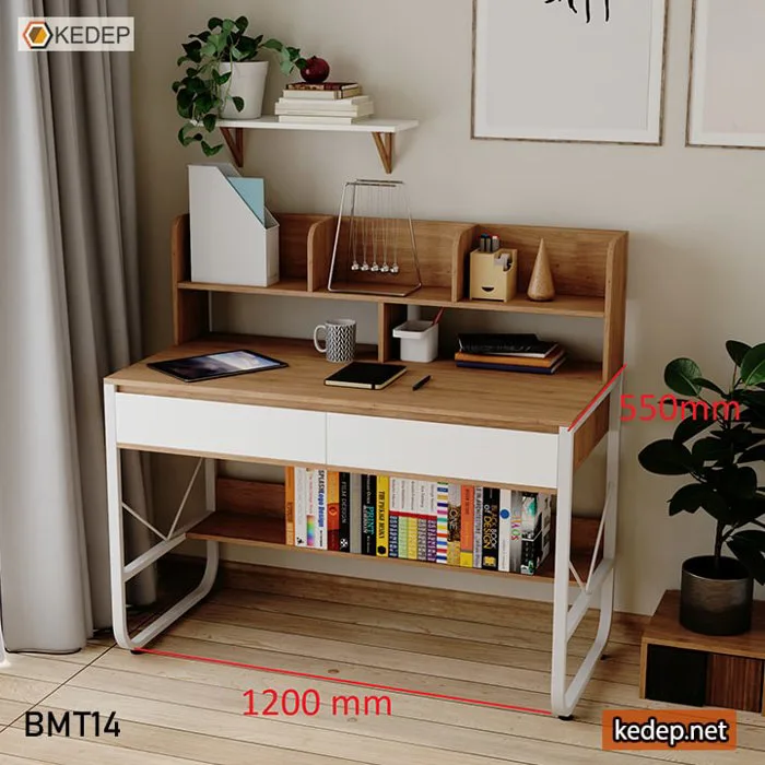 Bàn Học Kết Hợp Giá Sách BMT14 Bàn Học Kết Hợp Giá Sách BMT14