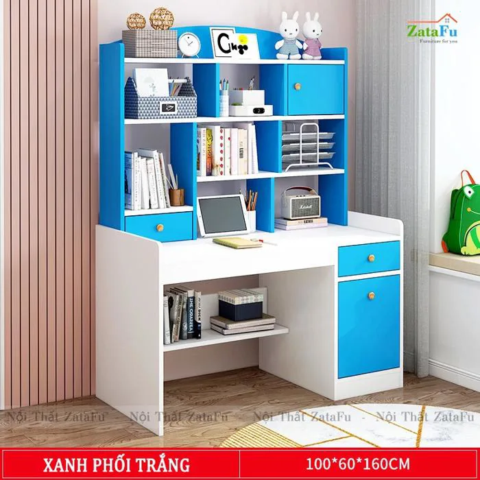 Bàn học liền kệ sách dễ thương cho bé BLV-53 | ZataFu Bàn học liền kệ sách dễ thương cho bé BLV-53 | ZataFu