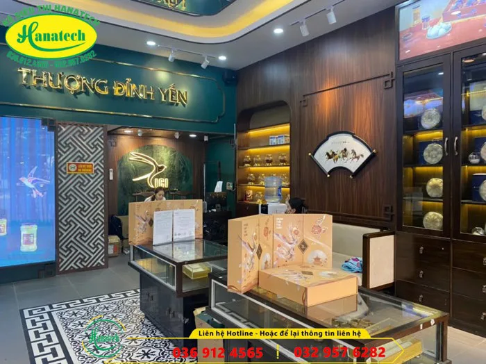 Tủ kệ trưng bày Yến Sào | Mẫu tủ kệ trưng bày cho cửa hàng Yến Sào
