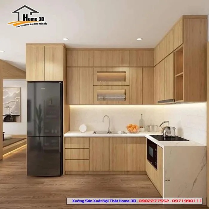 Mẫu Tủ Bếp Gỗ An Cường Đẹp Mẫu Tủ Bếp Gỗ An Cường Đẹp