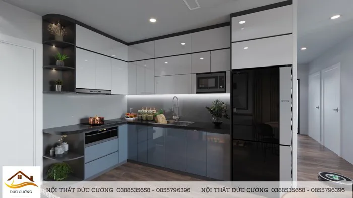 Tủ Bếp Gỗ Công Nghiệp Phủ Acrylic | Nội Thất Đức Cường Tủ Bếp Gỗ Công Nghiệp Phủ Acrylic | Nội Thất Đức Cường