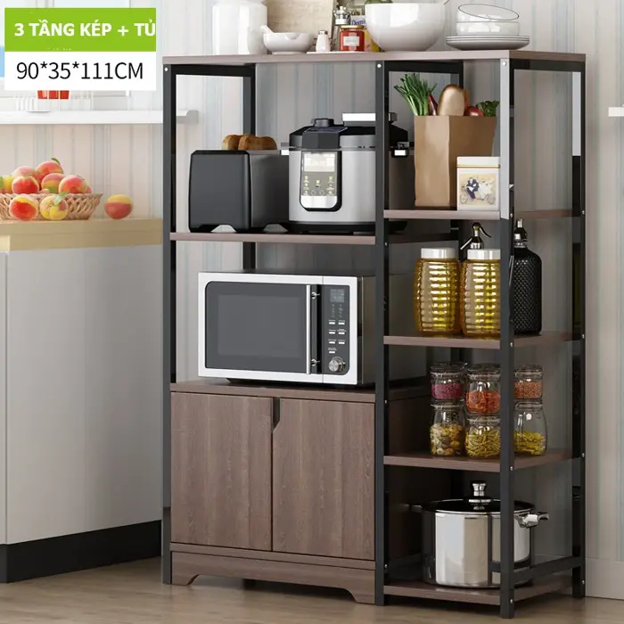 Kệ để lò vi sóng, tủ bếp gỗ công nghiệp đa năng nhà bếp KB90111 Kệ để lò vi sóng, tủ bếp gỗ công nghiệp đa năng nhà bếp KB90111