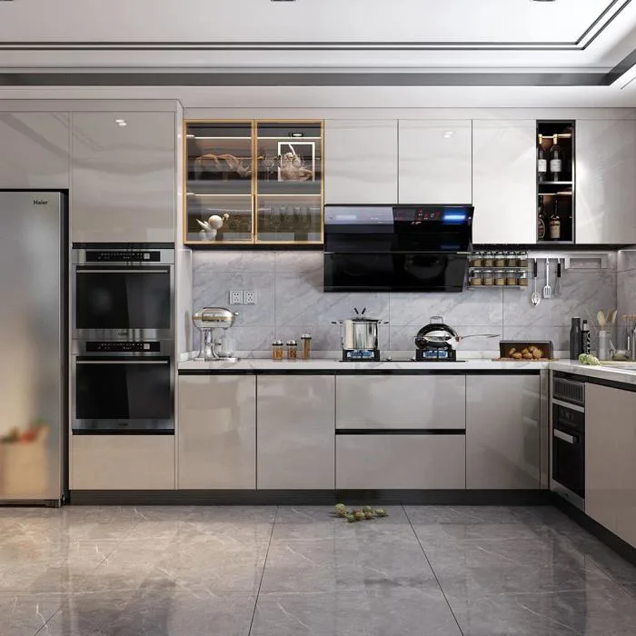 Tủ bếp gỗ Công Nghiệp cánh phủ acrylic Tủ bếp gỗ Công Nghiệp cánh phủ acrylic
