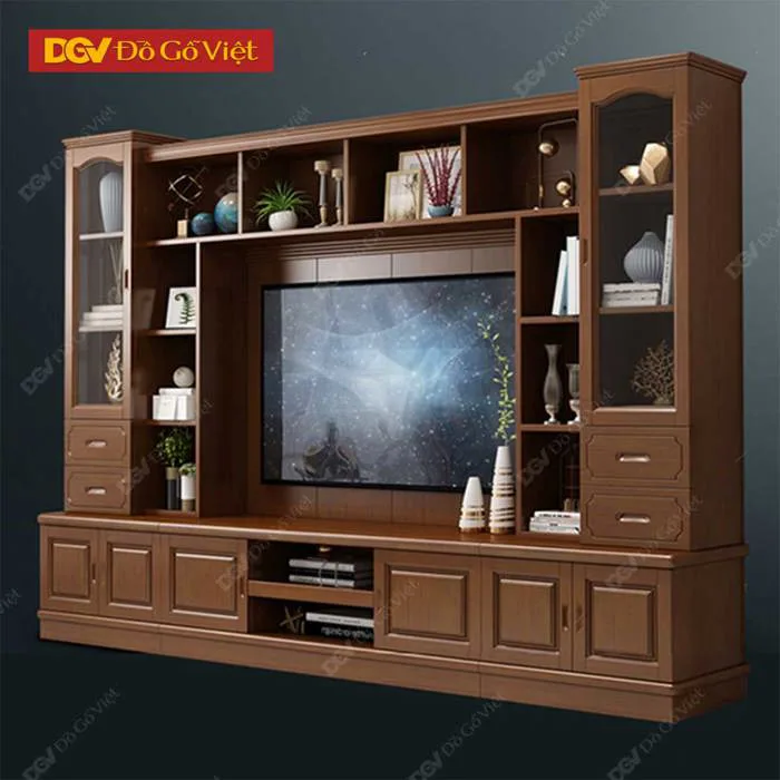 Bộ Tủ Tivi Kèm Kệ Để Đồ Trang Trí Tiện Lợi Cho Phòng Khách