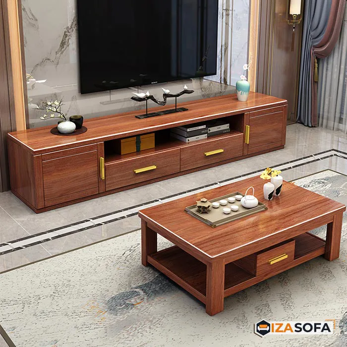 Kệ tivi phòng khách bằng gỗ K02 • IZA SOFA