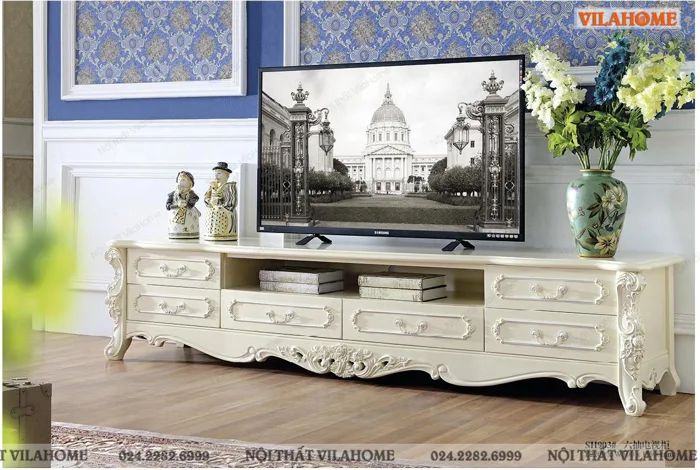 100+ mẫu kệ tivi tân cổ điển tạo điểm nhấn cho không gian nhà bạn