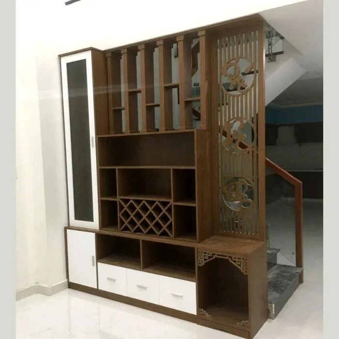 Vách ngăn phòng khách và bếp cnc Đồ Gỗ Đại Thành