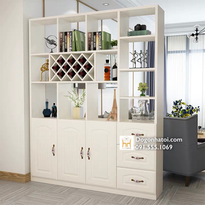 Mẫu Tủ Vách Ngăn Phòng Khách Và Bếp Xu Hướng Mới Nhất