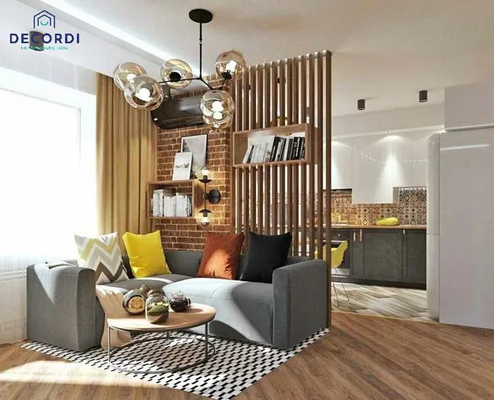 Mẫu vách ngăn phòng khách và bếp phổ biến nhất hiện nay
