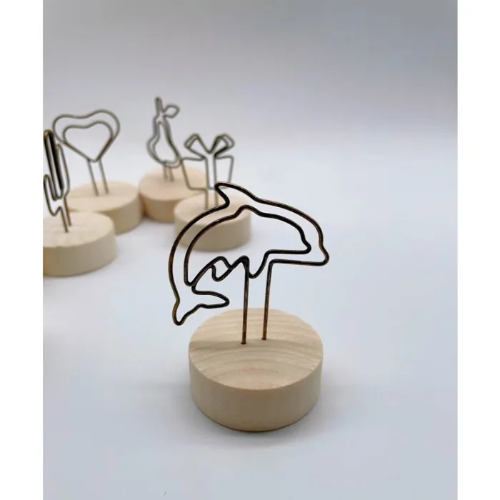 Kẹp gỗ, kẹp ảnh đế gỗ Decor bàn học, bàn làm việc, kẹp giấy ghi chú, trang  trí bàn xinh xắn